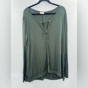 3For$20 Emory Park Military Green Oversized Long sleeve Top Size Small